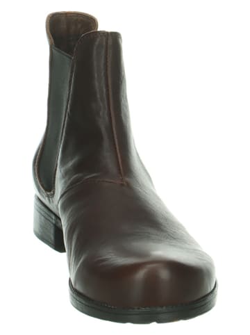 Think! Leder-Chelsea-Boots "Denk!" in Braun