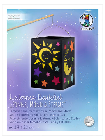 URSUS Laternen-Bastelset "Sonne, Mond & Sterne" in Schwarz