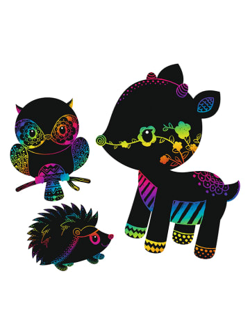 URSUS Kratzel-Motive-Bastelset "Tiere" in Schwarz