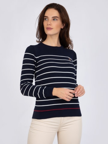 SIR RAYMOND TAILOR Pullover "Nina" in Dunkelblau/ Weiß