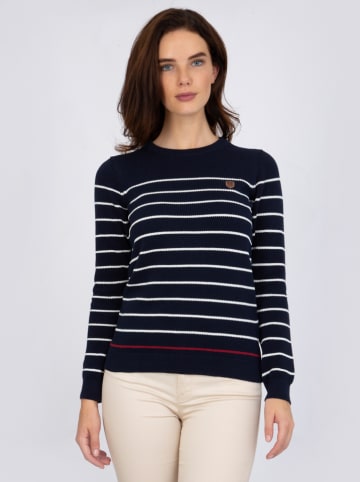 SIR RAYMOND TAILOR Pullover "Nina" in Dunkelblau/ Weiß