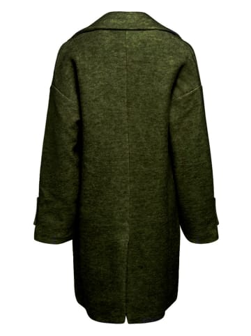 Noella Wełniany płaszcz "Sana" w kolorze ciemnozielonym
