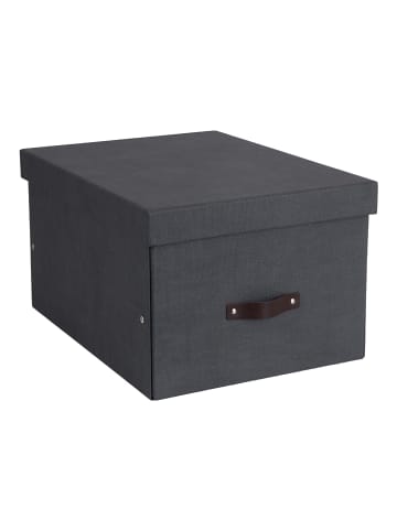 BigsoBox Aufbewahrungsbox "Tora" in Schwarz - (B)38 x (H)28,5 x (T)50,5 cm