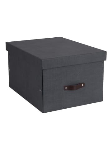 BigsoBox Opbergbox "Tora" zwart - (B)38 x (H)28,5 x (D)50,5 cm