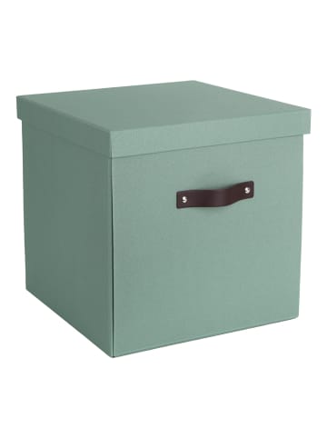 BigsoBox Pudełko "Logan" w kolorze zielonym - 31,5 x 31 x 31,5 cm