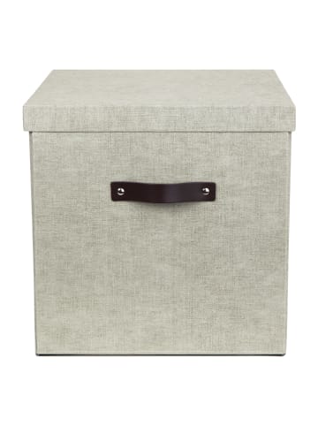 BigsoBox Pudełko "Logan" w kolorze beżowym - 31,5 x 31 x 31,5 cm
