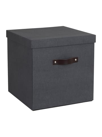 BigsoBox Aufbewahrungsbox "Logan" in Schwarz - (B)31,5 x (H)31 x (T)31,5 cm