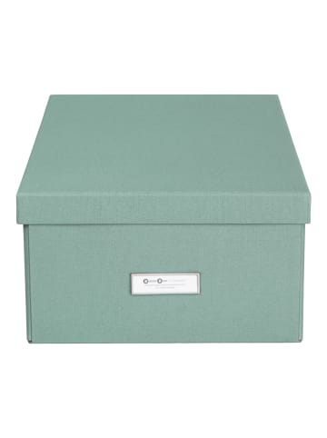 BigsoBox Pudełko "Katia" w kolorze zielonym - 28,5 x 16 x 39 cm