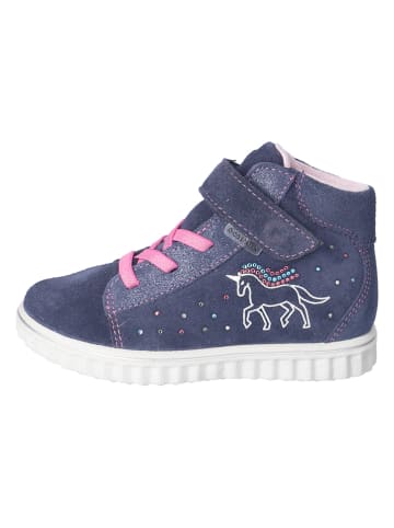 Ricosta Leder-Sneakers "Jeannie" in Dunkelblau/ Rosa