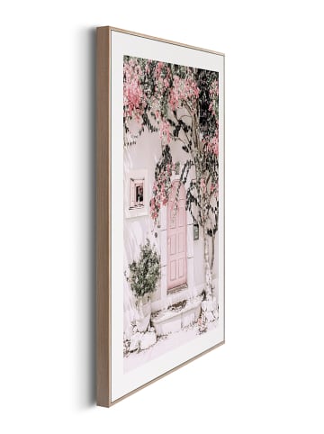 Orangewallz 4-delige set: ingelijste kunstdrukken "Pink romance"