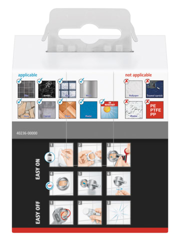 tesa Badjashaak "Ekkro" zilverkleurig - (B)5 x (H)5 x (D)6,3 cm