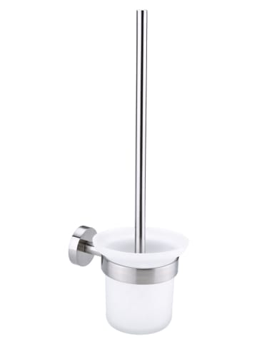 tesa MOON Toiletborstelhouder zilverkleurig - (H)39 cm
