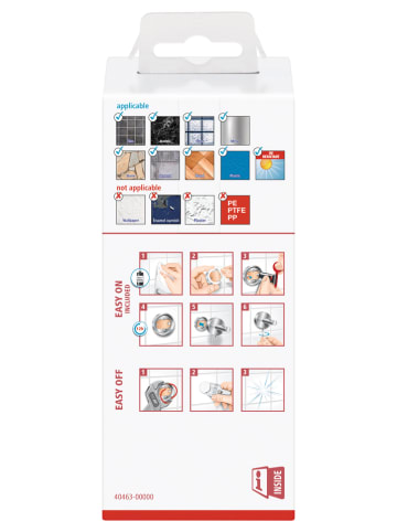 tesa Esteetic Toiletrolhouder "Esteetic" zilverkleurig - (B)5 x (H)5 x (D)12,8 cm