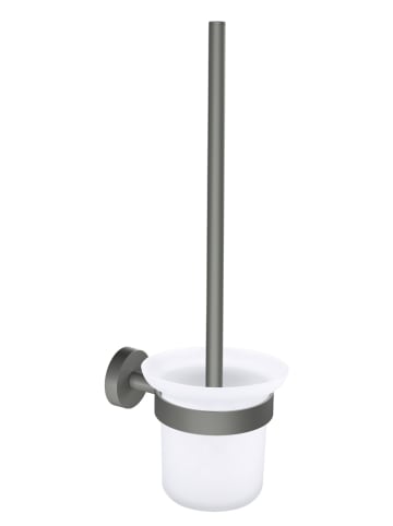 tesa WC-Bürstengarnitur "Moon" in Grau - (H)37,9 cm