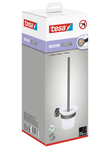 tesa MOON Zestaw WC "Moon" w kolorze szarym - wys. 37,9 cm