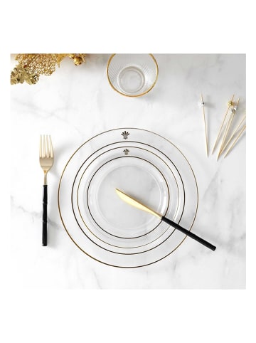 Make a Wish 4-delige set: borden wit/goudkleurig - Ø 26 cm (verrassingproduct)
