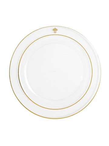 Make a Wish 4-delige set: borden wit/goudkleurig - Ø 26 cm (verrassingproduct)