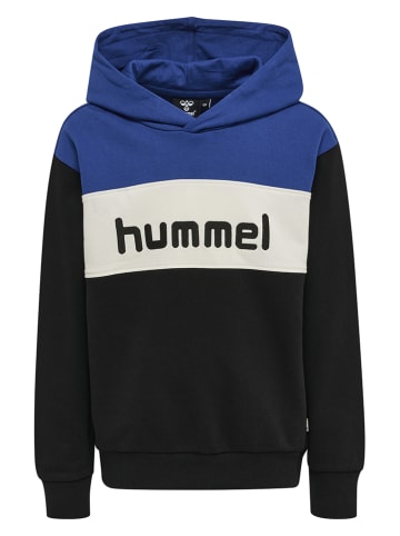 Hummel Hoodie "Morten" in Schwarz/ Blau/ Weiß