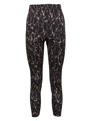 Anita Trainingsleggings in Schwarz/ Creme