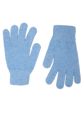 Zwillingsherz Kaszmirowe rękawiczki w kolorze błękitnym