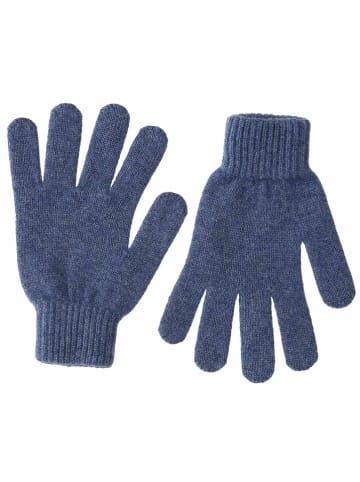 Zwillingsherz Kaschmir-Handschuhe in Blau