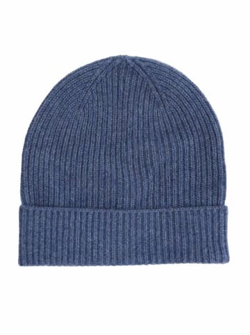Zwillingsherz Kaszmirowa czapka w kolorze niebieskim