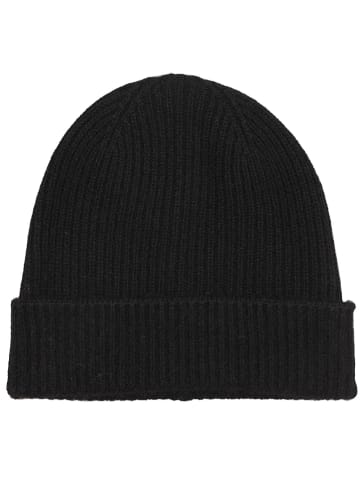 Zwillingsherz Kaszmirowa czapka w kolorze czarnym