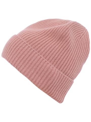 Zwillingsherz Kaszmirowa czapka beanie w kolorze jasnoróżowym