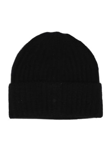 Zwillingsherz Kaszmirowa czapka beanie w kolorze czarnym