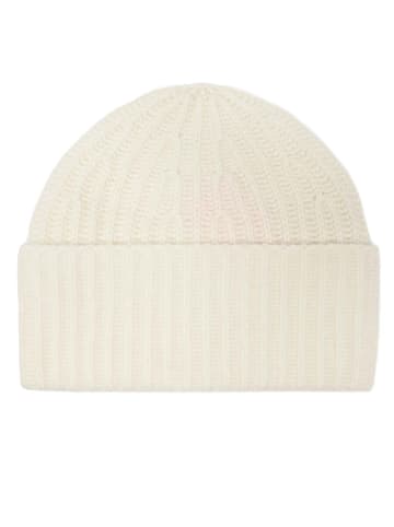 Zwillingsherz Kaszmirowa czapka beanie w kolorze białym