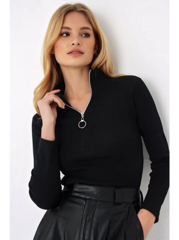 Chezalou Bluse in Schwarz