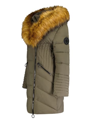 Geographical Norway Doorgestikte mantel "Chaya" olijfgroen