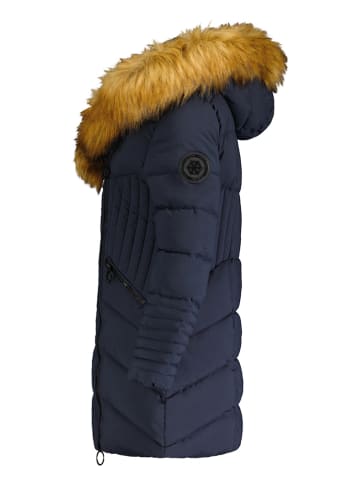 Geographical Norway Doorgestikte mantel "Chaya" donkerblauw