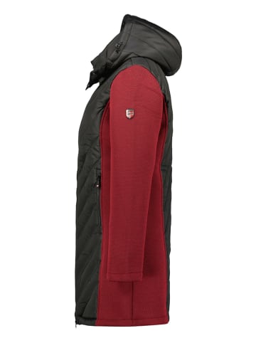 Geographical Norway Doorgestikte mantel "Bihac" zwart/rood