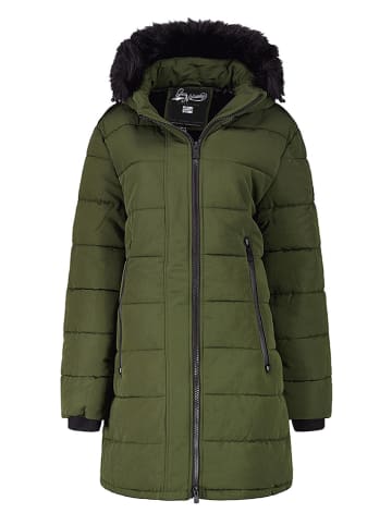 Geographical Norway Doorgestikte mantel "Atruche" olijfgroen