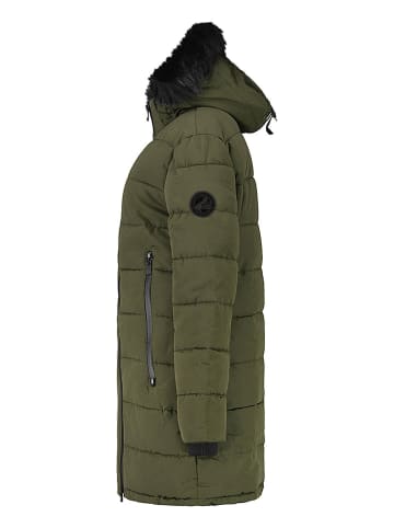 Geographical Norway Doorgestikte mantel "Atruche" olijfgroen