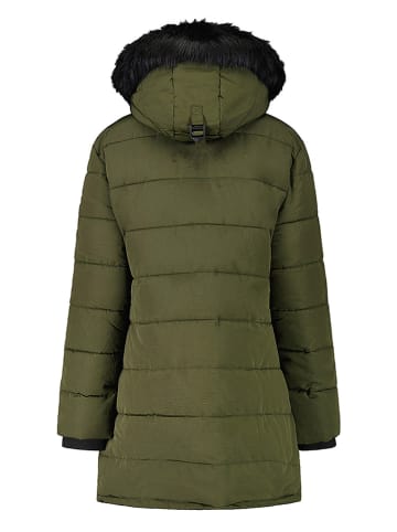 Geographical Norway Doorgestikte mantel "Atruche" olijfgroen