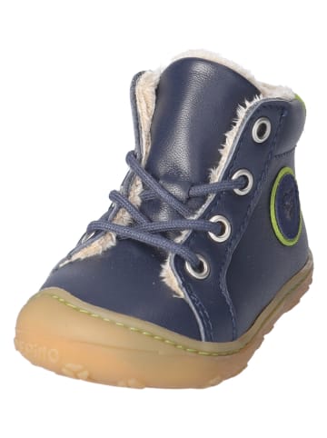 PEPINO Leren boots "Georgie" donkerblauw/groen