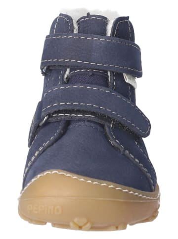 PEPINO Leder-Boots "Donny" in Dunkelblau/ Braun