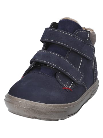 PEPINO Leren boots "Alex" donkerblauw/beige