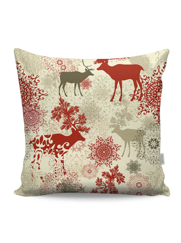 Colorful Cotton Kussen beige/rood