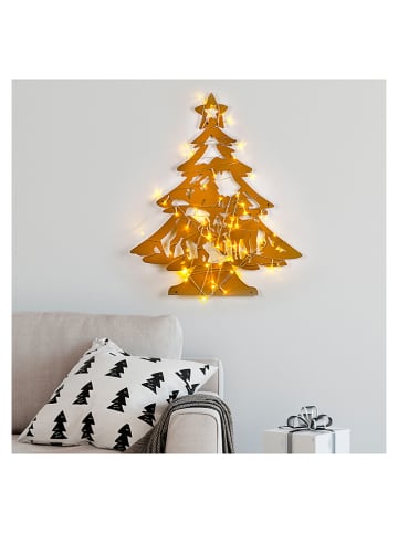 ABERTO DESIGN LED-Wanddekor in Gold - (B)59 x (H)70 cm