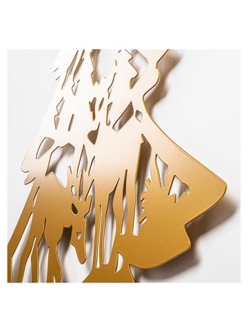 ABERTO DESIGN LED-Wanddekor in Gold - (B)59 x (H)70 cm