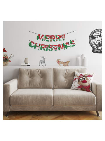 Colorful Cotton Kissen in Weiß/ Rot