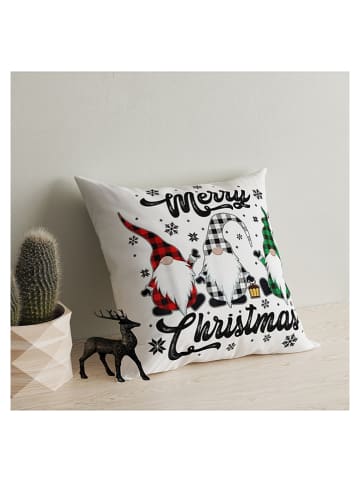 Colorful Cotton Poduszka w kolorze białym ze wzorem