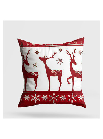 Colorful Cotton Kissen in Rot/ Weiß