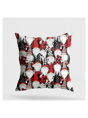 Colorful Cotton Kussen grijs/rood