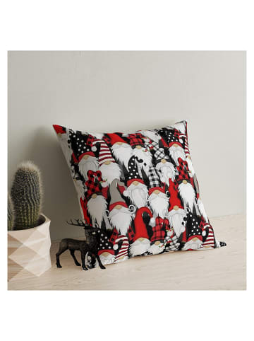 Colorful Cotton Kussen grijs/rood