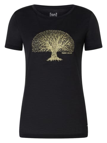 Super.natural Shirt "Tree of Knowledge" zwart