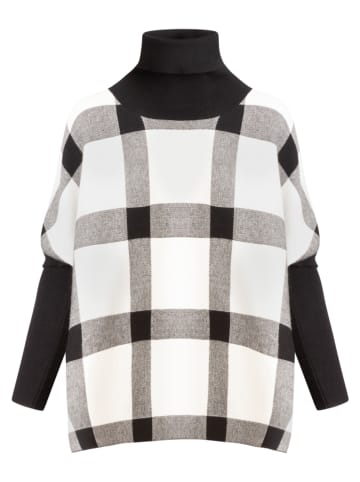 APART Sweter w kolorze kremowo-czarnym ze wzorem